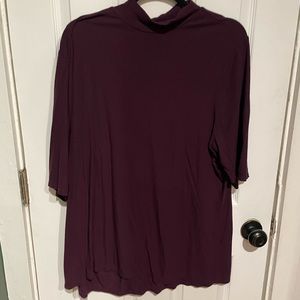 Purple mock turtleneck